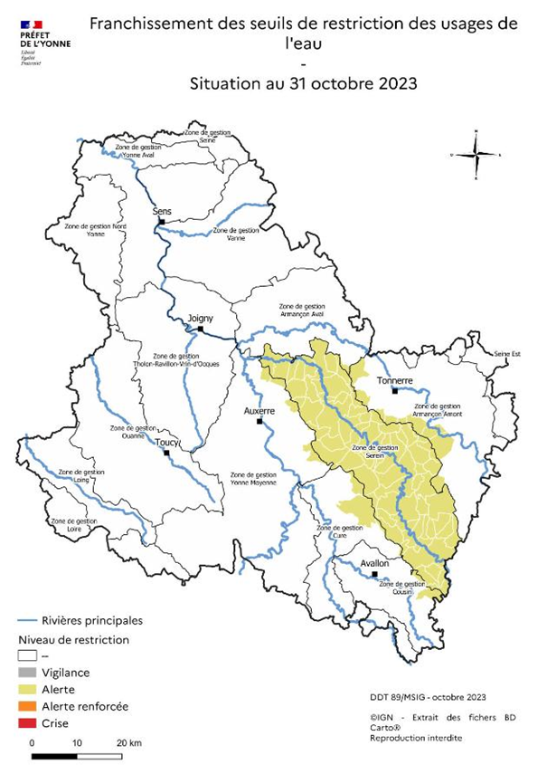 carte secheresse 31 10 23